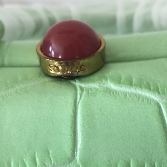 STAUD Kenny Croc-Embossed Leather Top Handle Bag - Picture 8 of 14